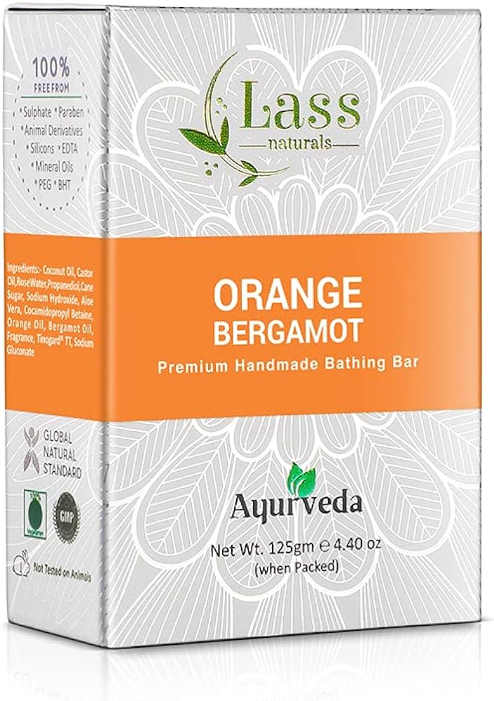 Lass Naturals Orange & Bergamot Handmade Premium Bathing Soap