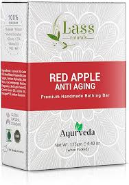 Lass Naturals Red Apple Anti Aging Handmade Premium Bathing Soap