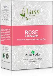 Lass Naturals Rose Cardamom Handmade Premium Bathing Soap