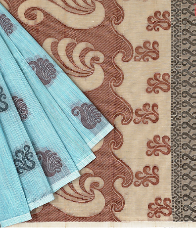 Light Blue Kovai Cotton Saree