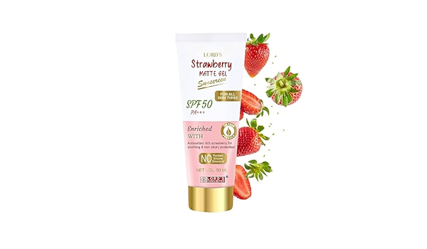 Lord's Strawberry Spf 50 Matte Gel Sunscreen