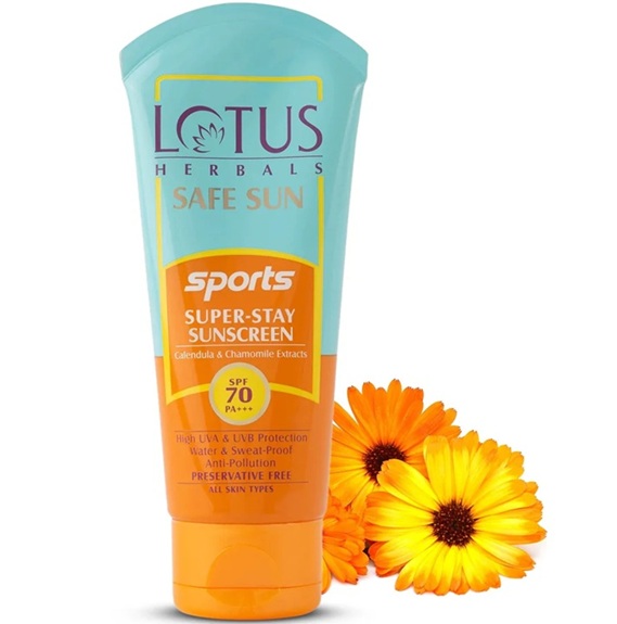 Lotus Herbals Safe Sun Sports Super Stay Sunscreen SPF 70 