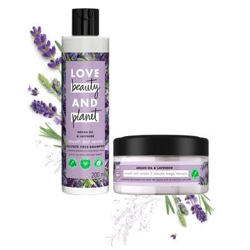 Love Beauty and Planet Argan & Lavender Frizz Free Combo Shampoo & Mask