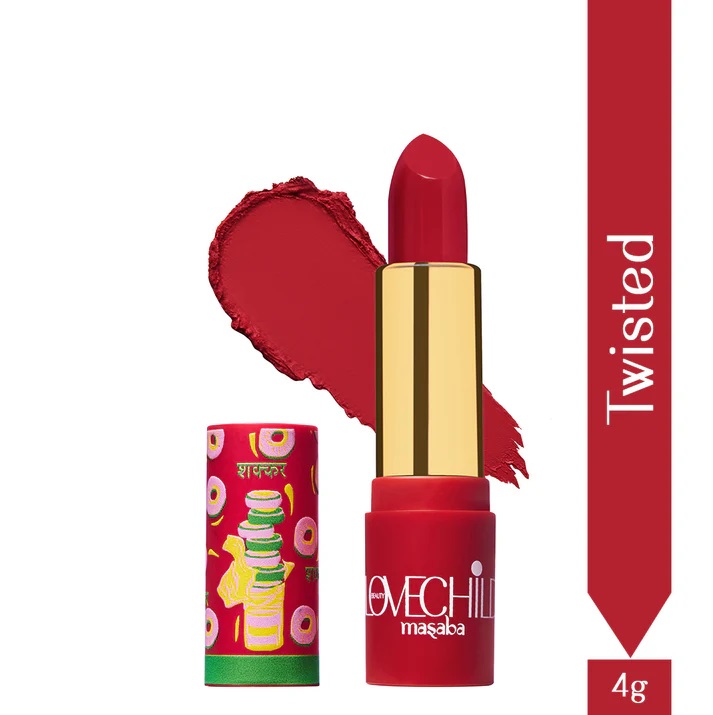 Lovechild Masaba Twisted- Luxe-Matte Lipstick (Blue Toned Red) Velvet Matte Finish