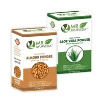 MR Ayurveda Almond Powder and Aloe Vera Powder