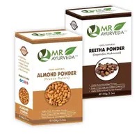 MR Ayurveda Almond Powder and Reetha Powder - Combo Pack