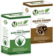 MR Ayurveda Aloe Vera Powder & Mulethi Powder - Combo Pack