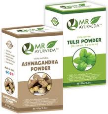 MR Ayurveda Ashwagandha Powder & Tulsi Powder - Combo Pack