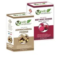MR Ayurveda Ashwagandha Powder and BeetRoot Powder - Combo Pack 