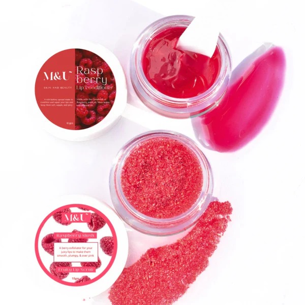 M&U Skin and Beauty Raspberry Lip Lightening Combo