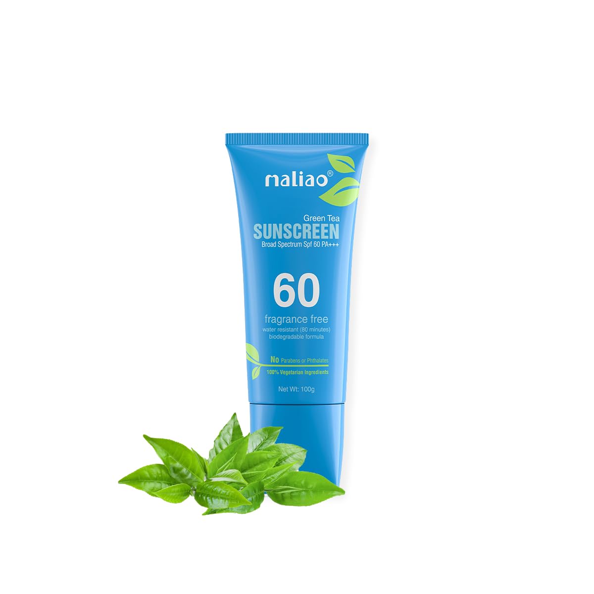 Maliao Green Tea Water Resistant Paraben and Phthalates Spectrum SPF 60PA