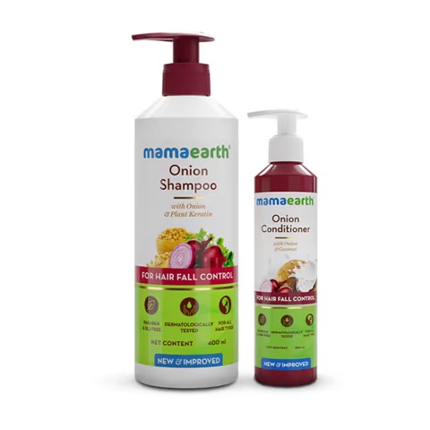 Mamaearth Onion Shampoo and Onion Conditioner Combo