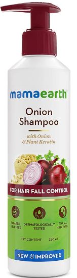 Mamaearth Onion Shampoo for Hair Growth and Hair Fall Control with Onion Oil and Plant Keratin 