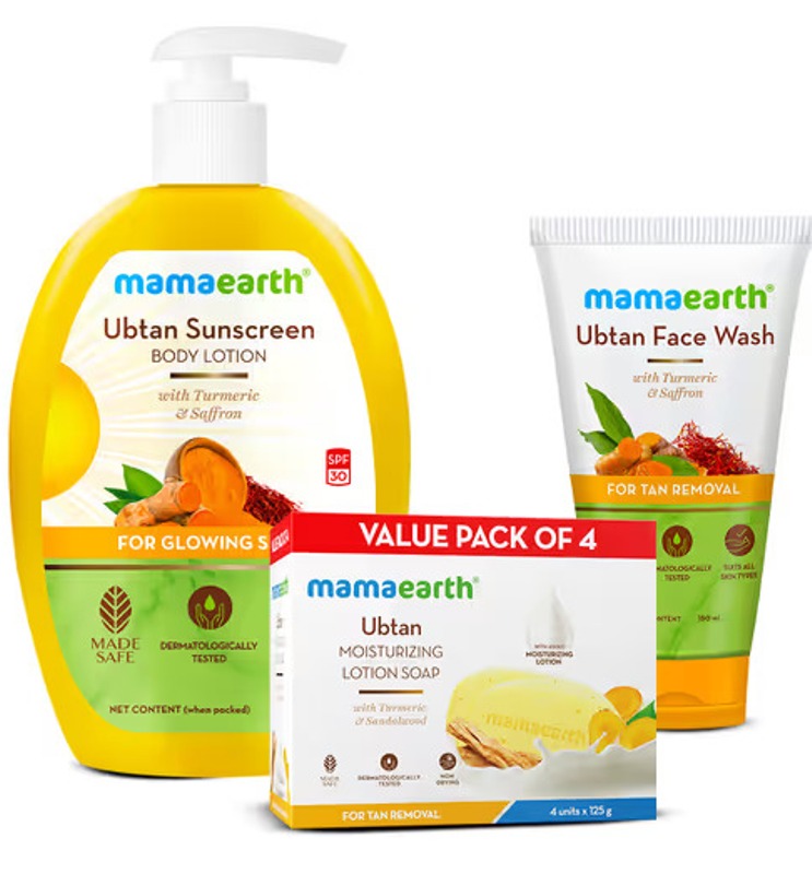 Mamaearth Ubtan Tan-Free Glow Trio