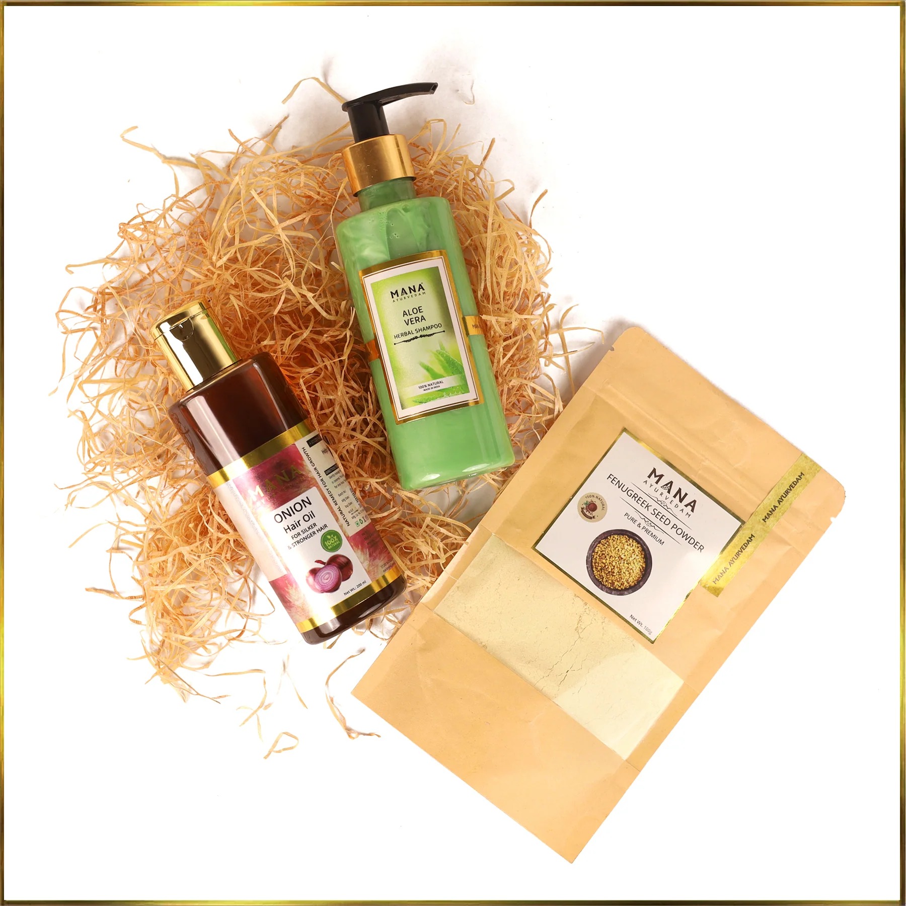 Mana Ayurvedam Hair growth kit for curly hair