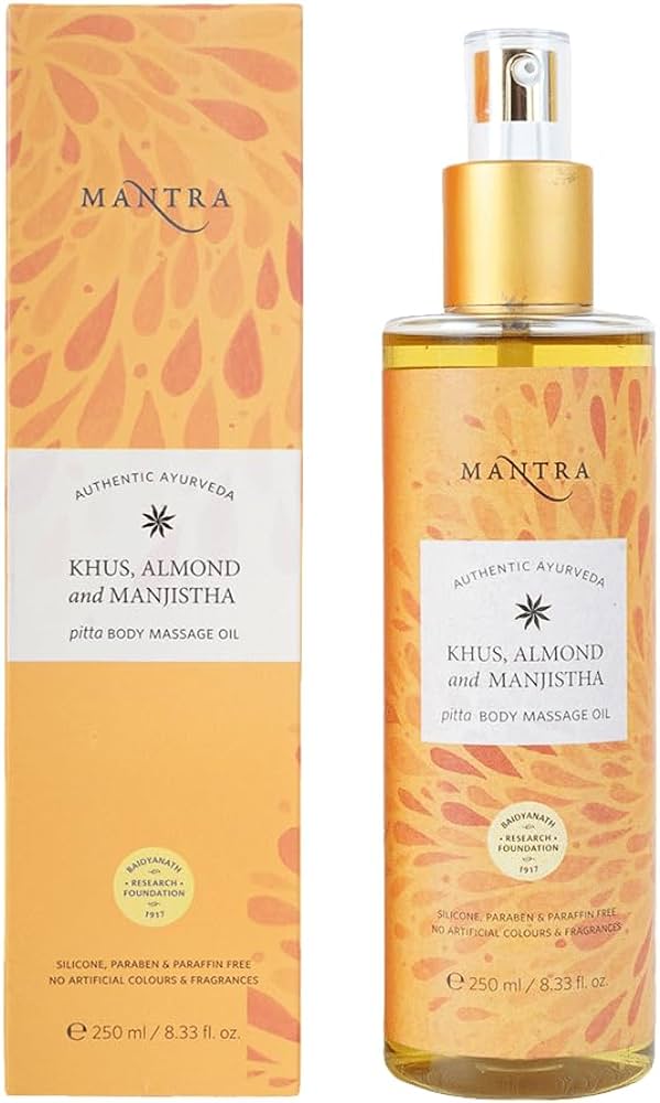 Mantra Herbal Khus, Almond And Manjistha Pitta Body Massage Oil