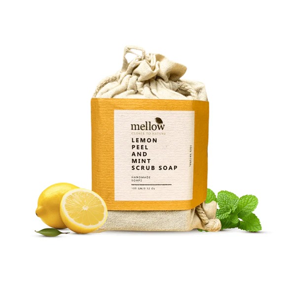 Mellow Lemon Peel and Mint Body Scrub Soap