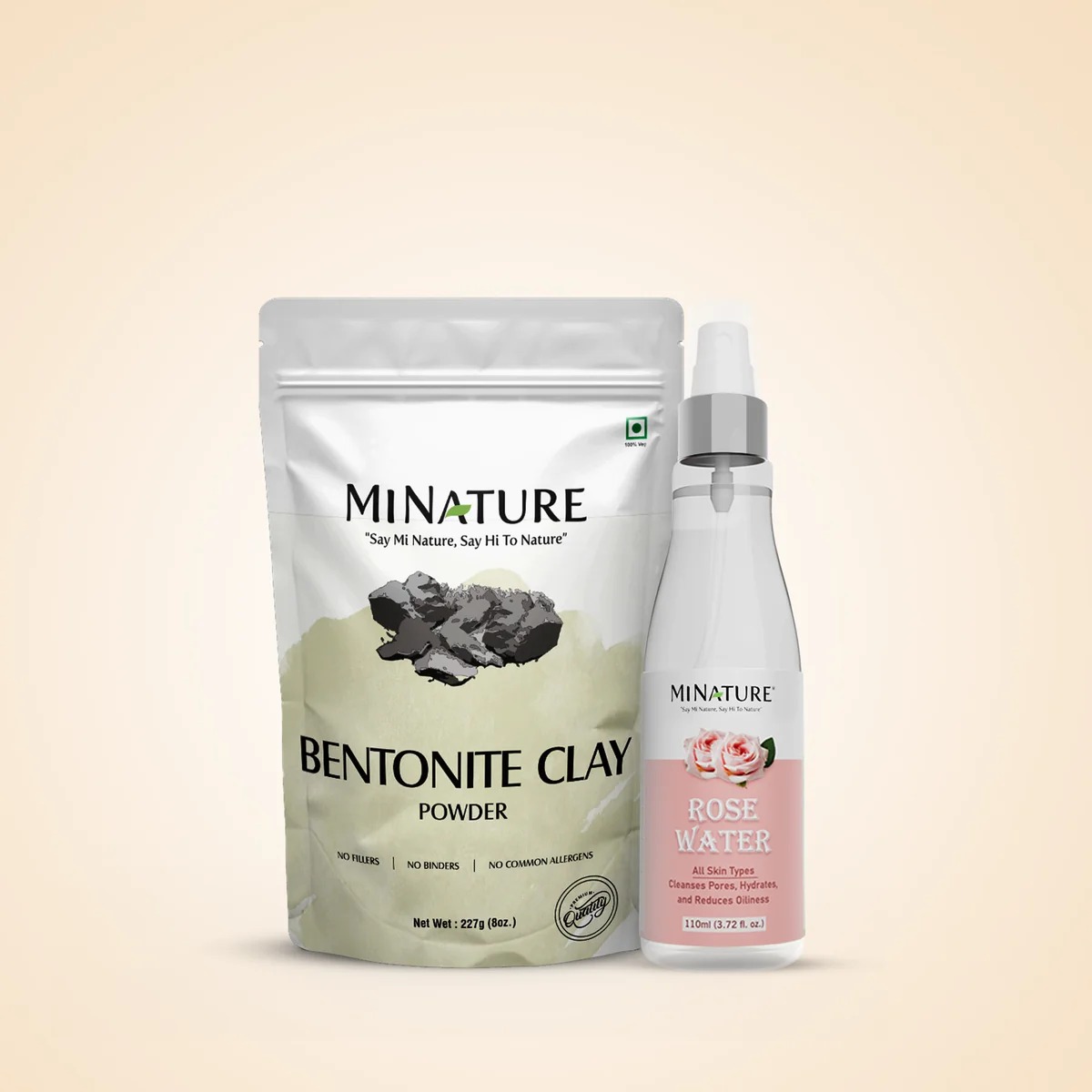 Minature Bentonite Clay Powder & Rose Water Combo