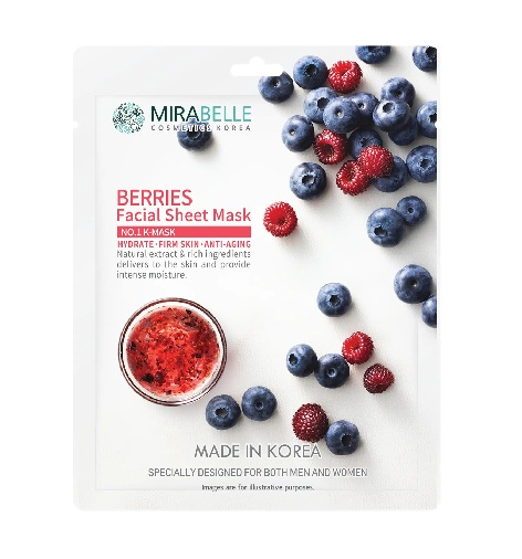 Mirabelle Korea Berries Facial Sheet Mask
