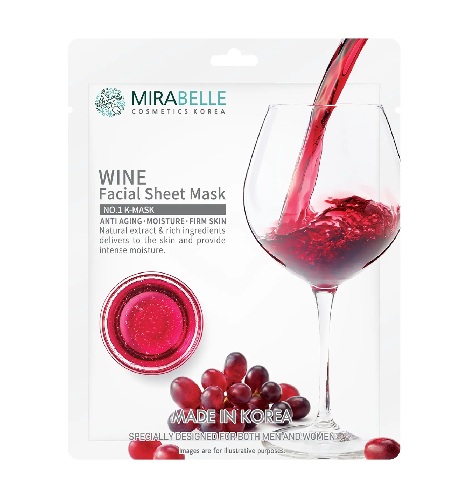 Mirabelle Korea Wine Facial Sheet Mask