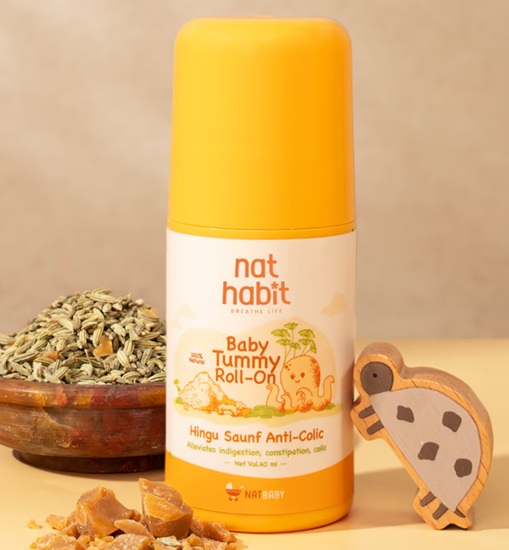 Nat Habit Hingu Saunf Anti-Colic Tummy Roll-On