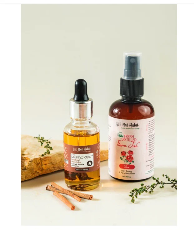 Nat Habit Patchouli Manjistha Mukhalaya & Gulab Flora Jal Combo