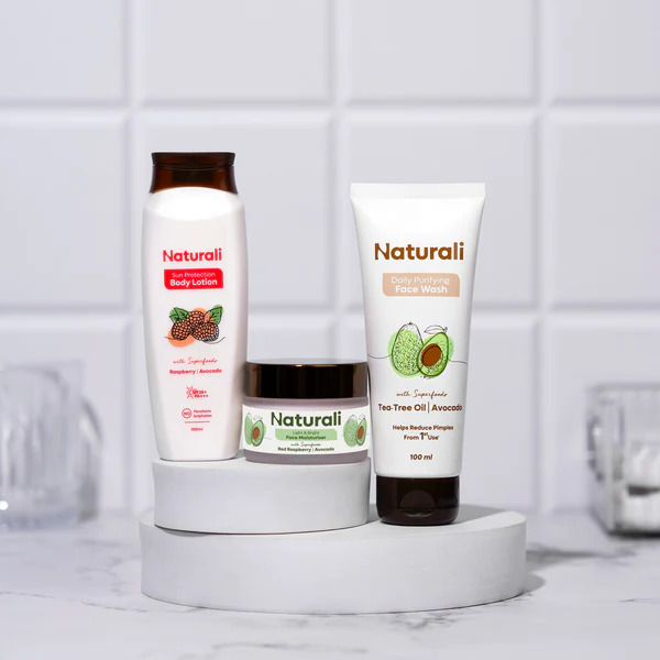 Naturali Daily Purifying Face Wash + Face Moisturiser + SPF Body Lotion