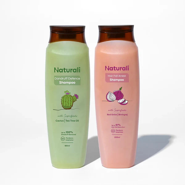 Naturali Hair Fall Arrest Shampoo + Dandruff Defence Shampoo