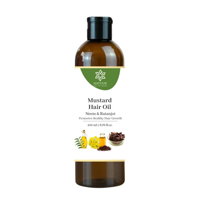 Natuur Mustard Hair Oil - Neem And Ratanjot 