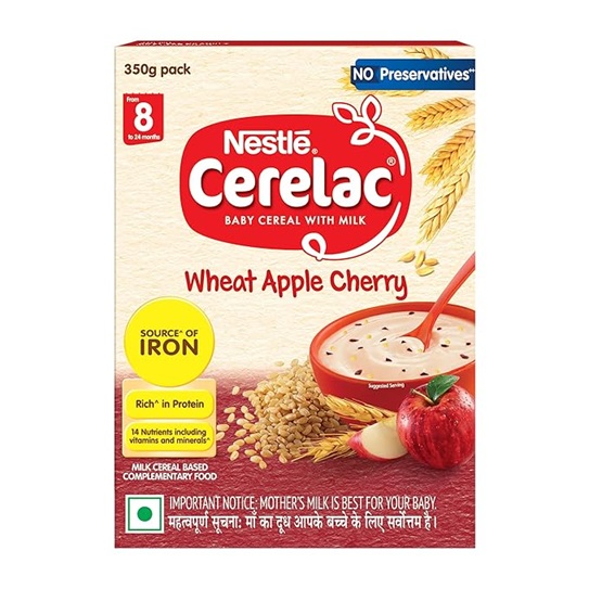 Nestle Cerelac Baby Cereal With  Wheat Apple Cherry 
