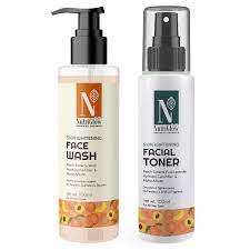 Nutriglow Organics Skin Whitening Face Wash and Skin Whitening Toner