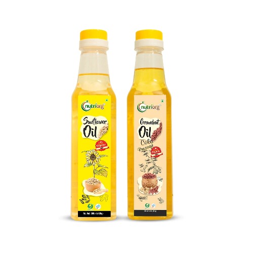 Nutriorg Cold Pressed Organic Sunflower & Groundnut Oil 