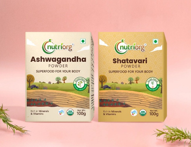 Nutriorg Organic Ashwagandha Root with Shatavari Powder