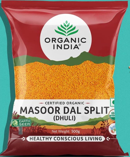 Organic India Masoor Dal Split (Dhuli)