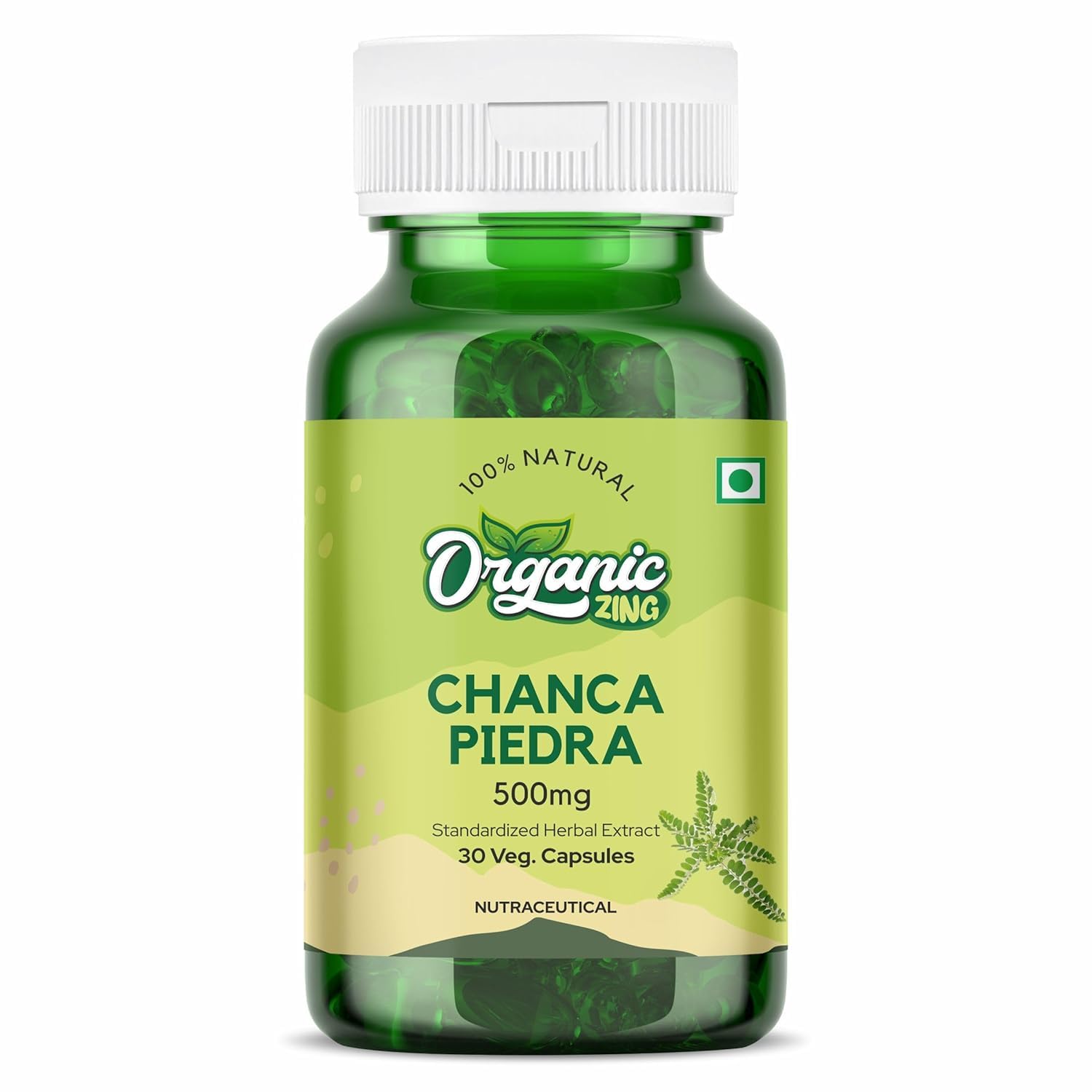 Organic Zing Chanca Piedra 500mg Capsules