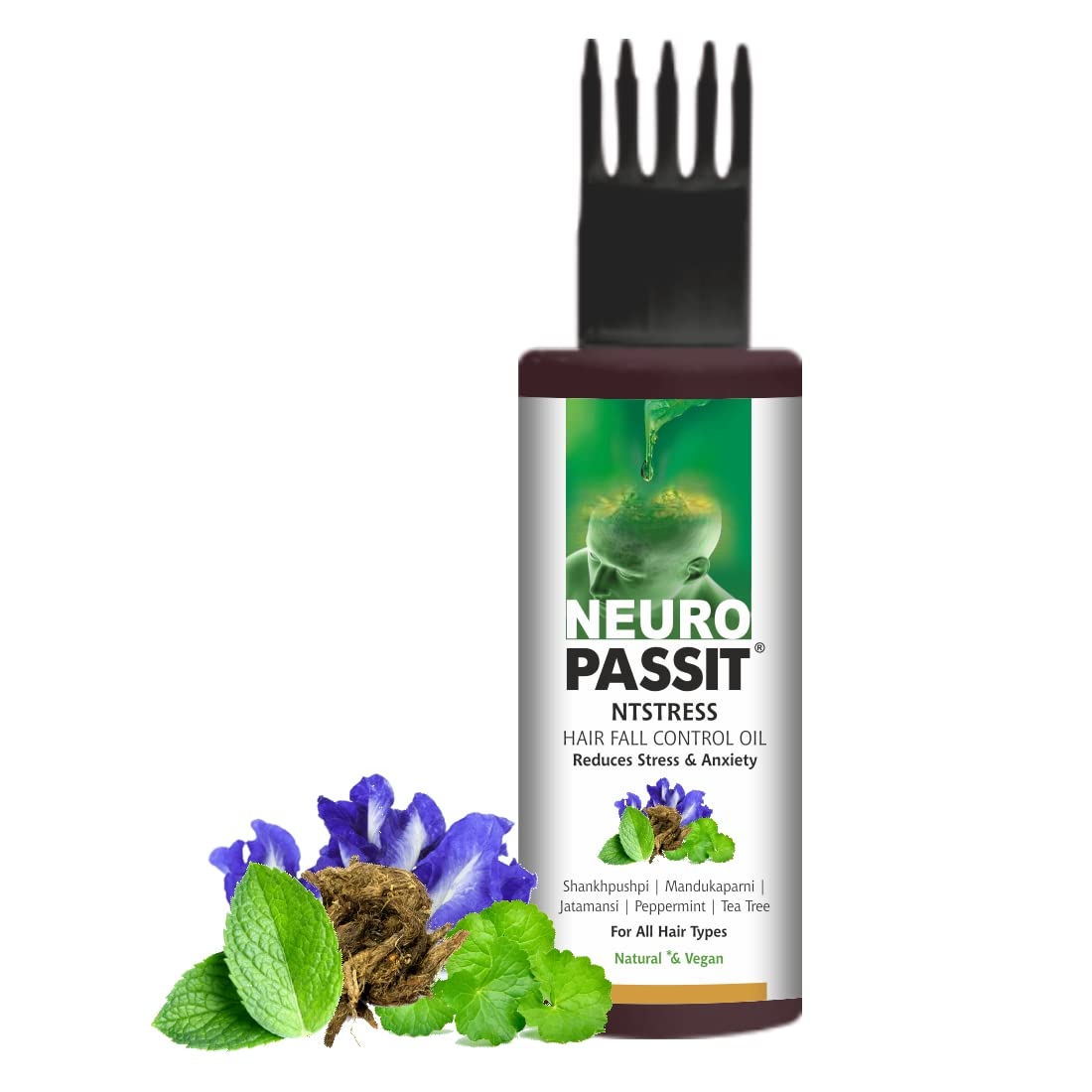 Passion Indulge Natural Neuropassit NTstress Hair fall control & Cooling oil