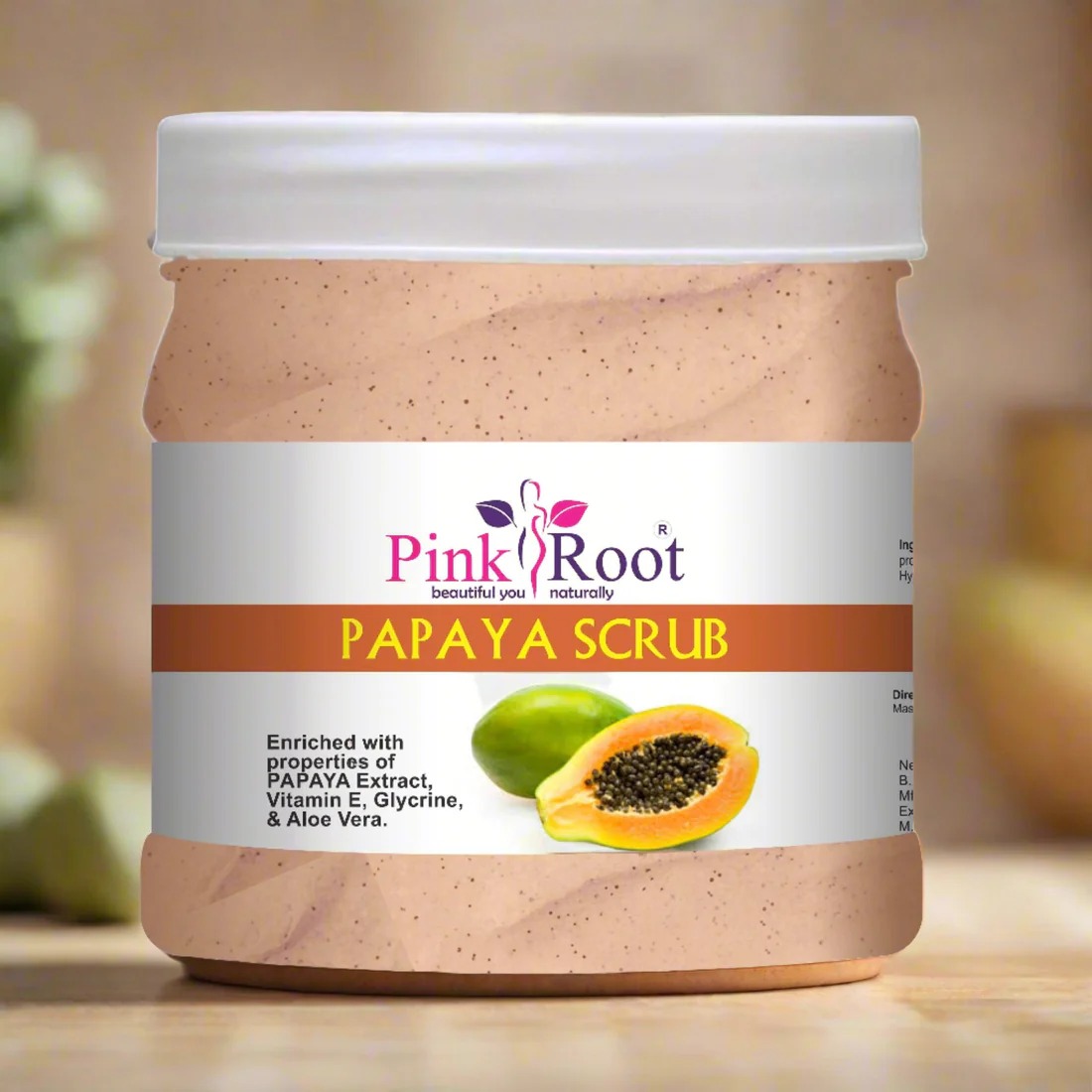 Pink Root Papaya Scrub