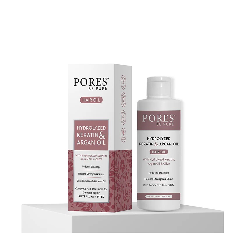 Pores Be Pure Hydrolyzed Keratin & Argan Oil Hair Oil