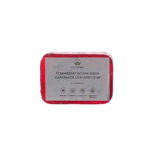 PrakritPurity Strawberry & Chia Seeds Handmade Soap 