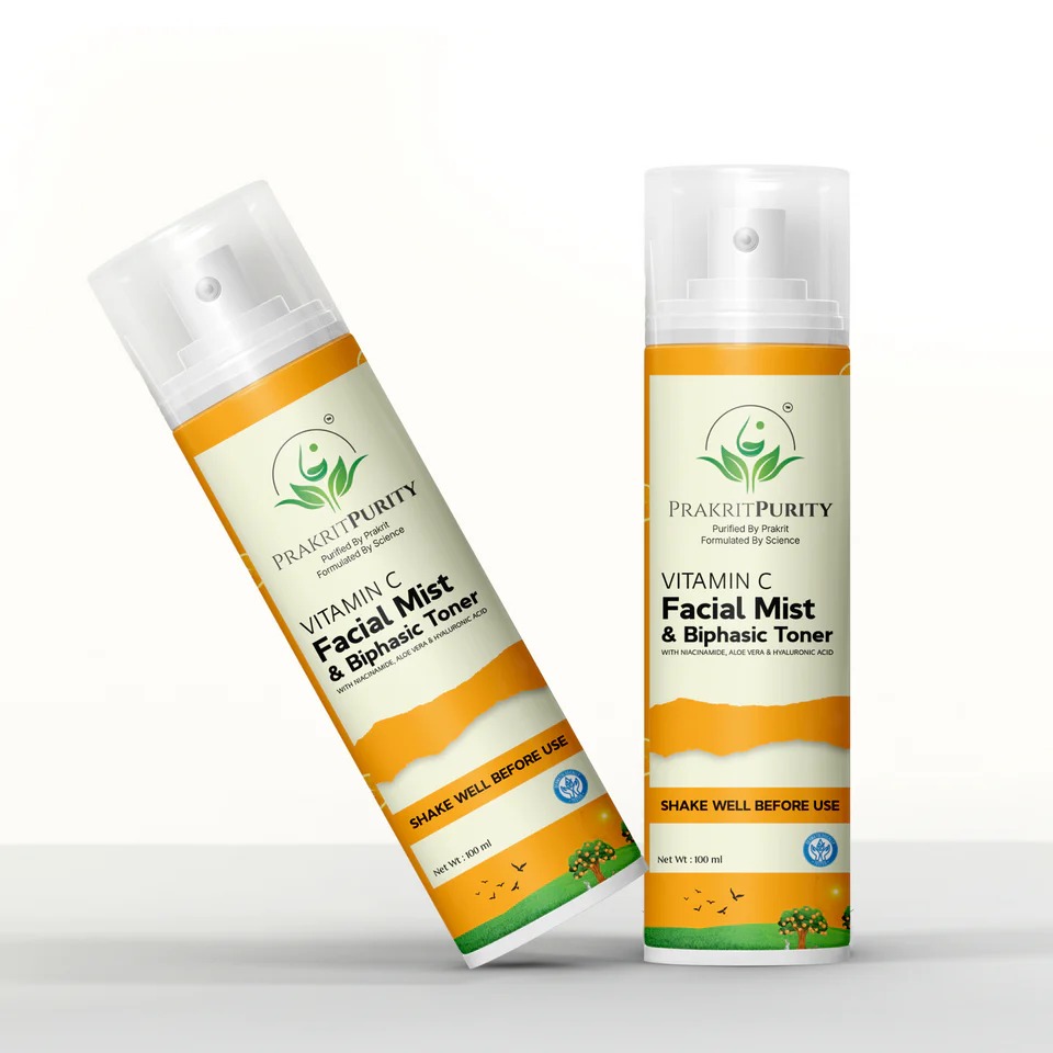 PrakritPurity Vitamin C Facial Mist & Biphasic Toner