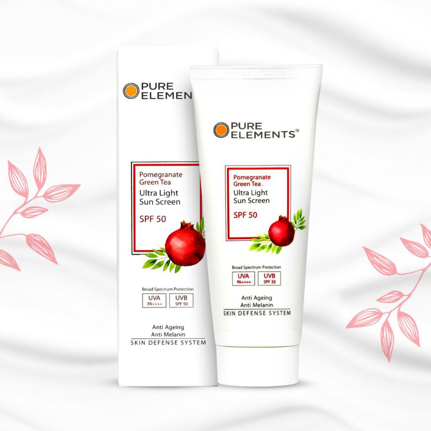 Pure Elements Pomegranate Green Tea Ultralight Sunscreen SPF 50