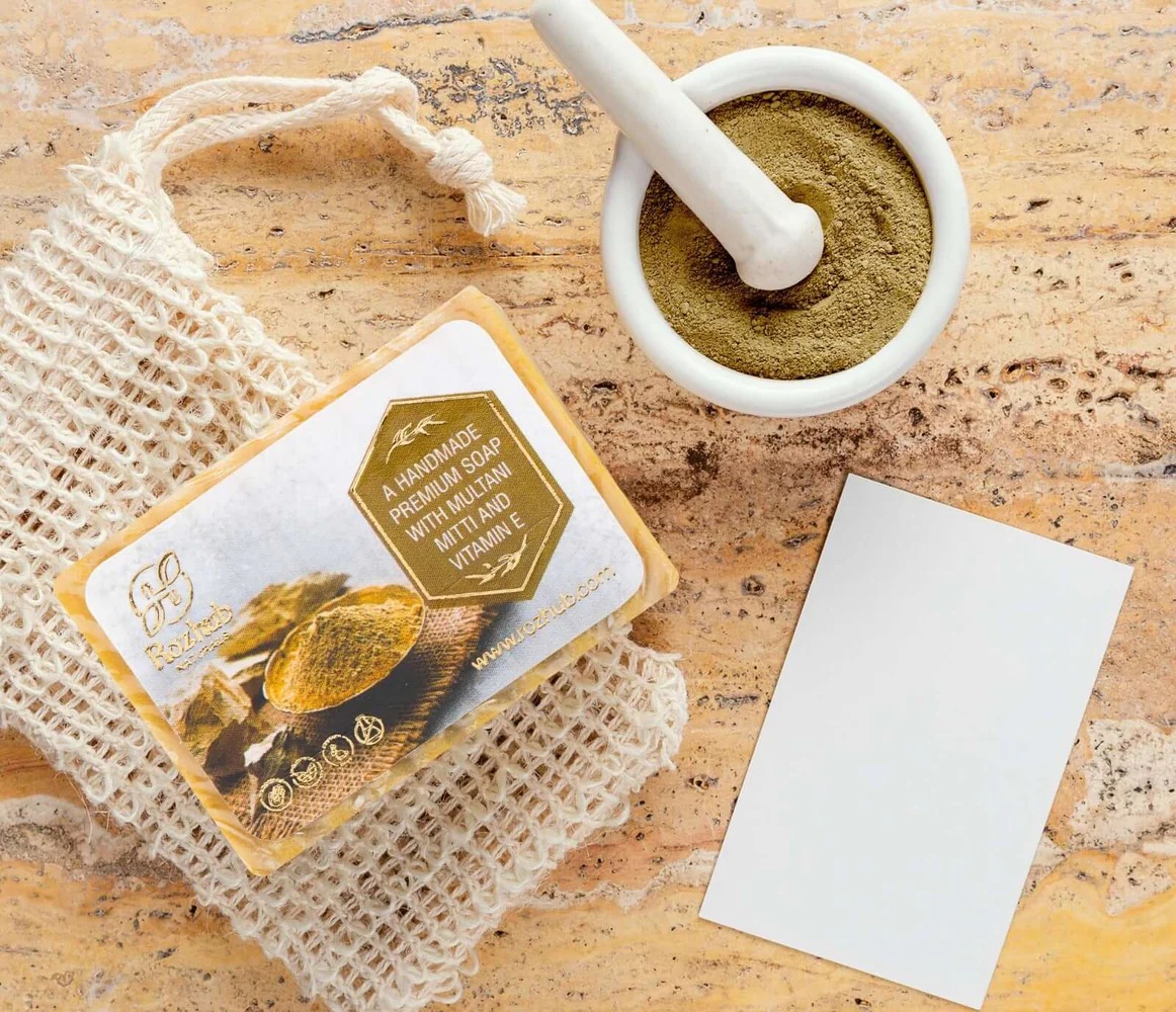 Rozhub Naturals Handmade Multani Mitti Skin Whitening Bathing Bar