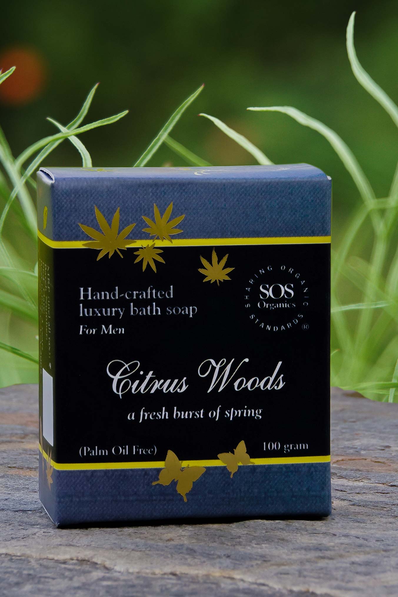 SOS Organics Hemp Soap For Men -Citrus Woods soap