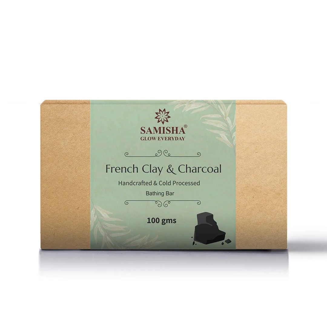 Samisha  Organic French Green Clay & Charcoal Soap
