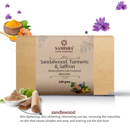 Samisha Organic Sandalwood, Saffron & Turmeric Soap
