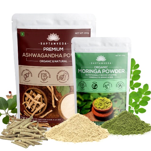 Saptamveda Ashwagandha Herbal & Organic Moringa Powder