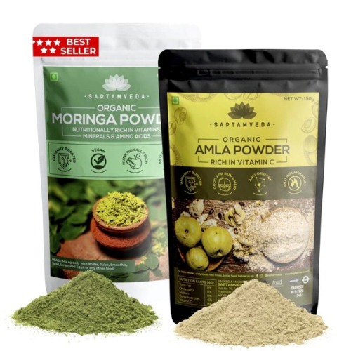 Saptamveda Organic Moringa & Amla Powder