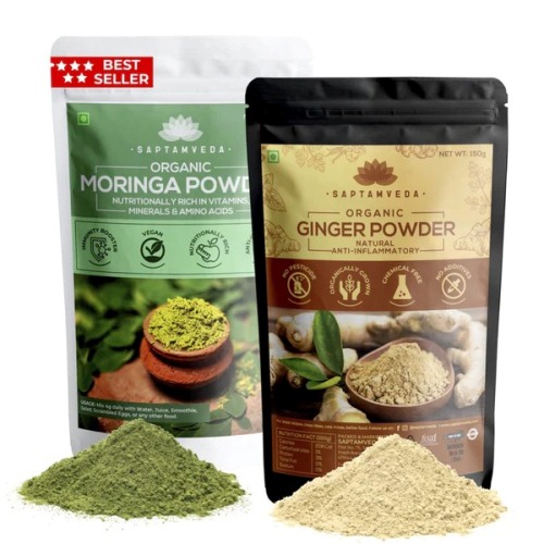 Saptamveda Organic Moringa & Ginger Powder