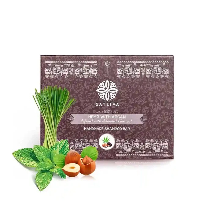 Satliva Hemp with Argan and Activated Charcoal Shampoo
