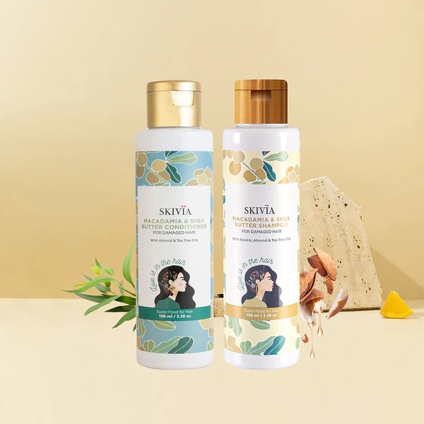 Skivia Macadamia & Shea Butter Shampoo & Conditioner - Starter Kit